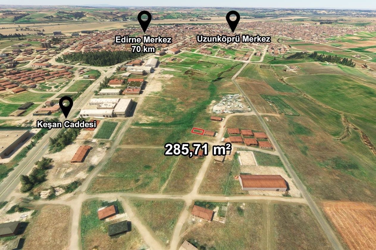 ED�RNE UZUNK�PR� MESC�T MAHALLES�NDE 285 M2 �MARLI ARSA