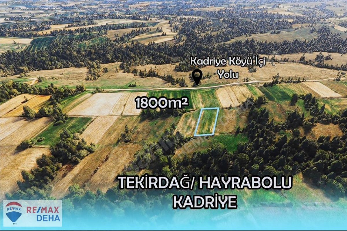 TEKİRDAĞ HAYRABOLU KADRİYE 1.800 m² SATILIK TARLA